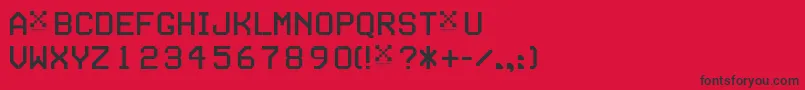 Seriesb ffy Font – Black Fonts on Red Background