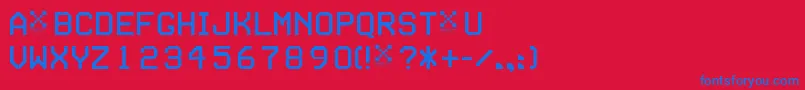Seriesb ffy Font – Blue Fonts on Red Background