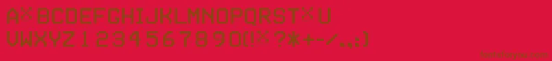 Więcej informacji o czcionce Seriesb ffy Czcionka Seriesb ffy – brązowe czcionki na czerwonym tle