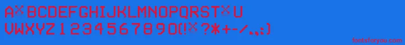 Seriesb ffy Font – Red Fonts on Blue Background