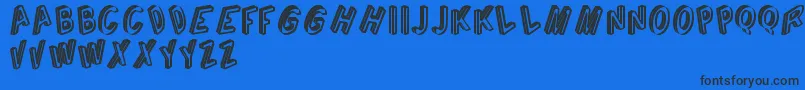 CarganteTfb Font – Black Fonts on Blue Background