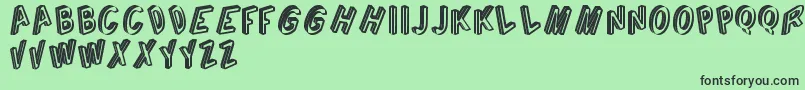 CarganteTfb Font – Black Fonts on Green Background