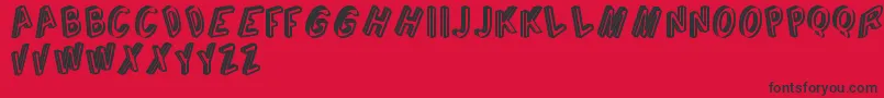CarganteTfb Font – Black Fonts on Red Background