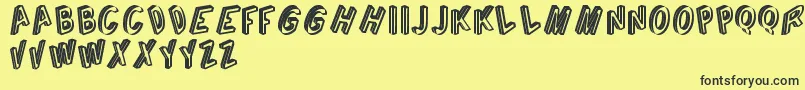 CarganteTfb Font – Black Fonts on Yellow Background