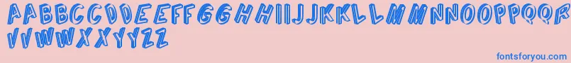 CarganteTfb Font – Blue Fonts on Pink Background