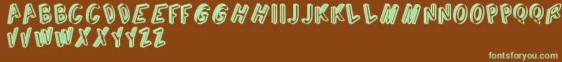 CarganteTfb Font – Green Fonts on Brown Background