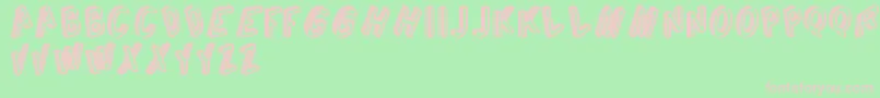 CarganteTfb Font – Pink Fonts on Green Background