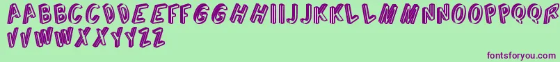 CarganteTfb Font – Purple Fonts on Green Background