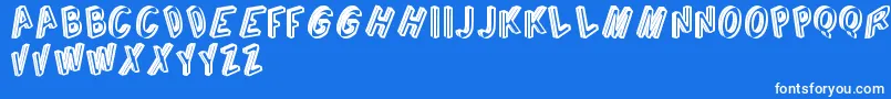 CarganteTfb Font – White Fonts on Blue Background