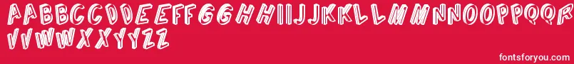 CarganteTfb Font – White Fonts on Red Background