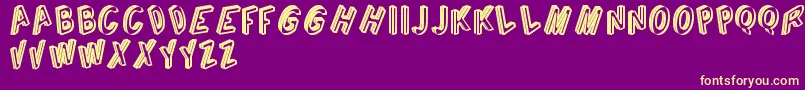 CarganteTfb Font – Yellow Fonts on Purple Background