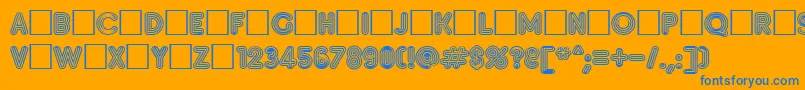 Inset Font – Blue Fonts on Orange Background