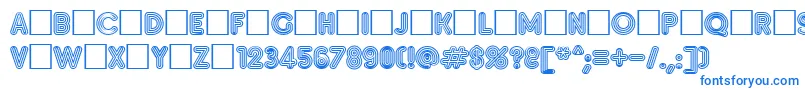 Шрифт Inset – синие шрифты