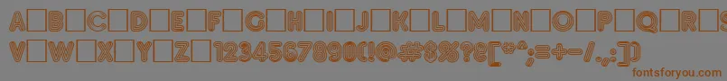 Inset Font – Brown Fonts on Gray Background