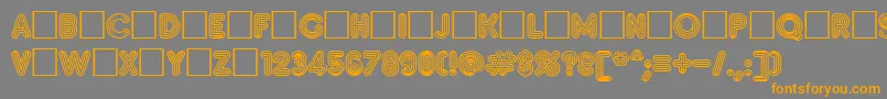 Inset Font – Orange Fonts on Gray Background