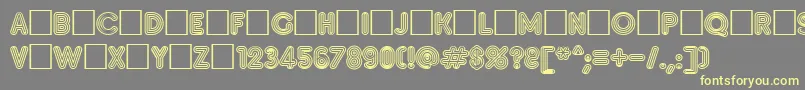 Inset-fontti – keltaiset fontit harmaalla taustalla