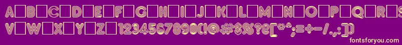 Inset Font – Yellow Fonts on Purple Background