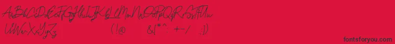 OxladeDemo-Schriftart – Schwarze Schriften auf rotem Hintergrund