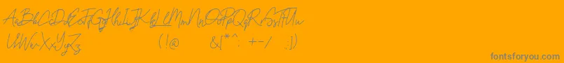 OxladeDemo-Schriftart – Graue Schriften auf orangefarbenem Hintergrund