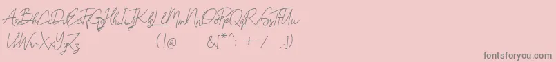 OxladeDemo Font – Gray Fonts on Pink Background