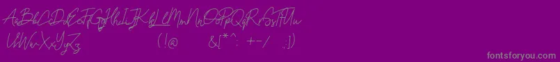 OxladeDemo-Schriftart – Graue Schriften auf violettem Hintergrund