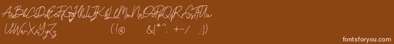 OxladeDemo Font – Pink Fonts on Brown Background