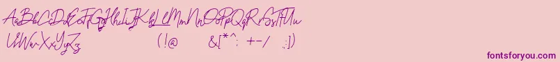 OxladeDemo Font – Purple Fonts on Pink Background