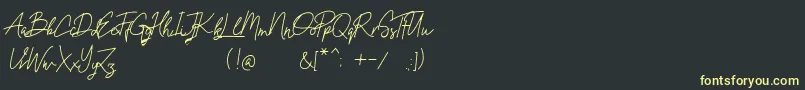 OxladeDemo Font – Yellow Fonts on Black Background