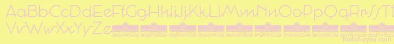 CocosignumcorsivoitalicoLtTrial Font – Pink Fonts on Yellow Background