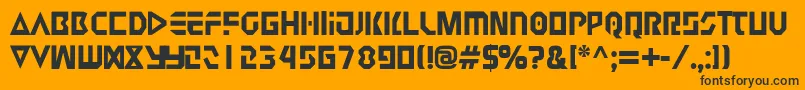 JudgeHard Font – Black Fonts on Orange Background