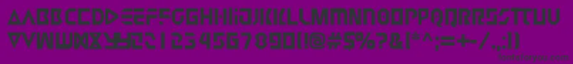 フォントJudgeHard – 紫の背景に黒い文字