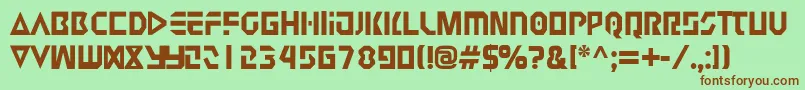 JudgeHard Font – Brown Fonts on Green Background