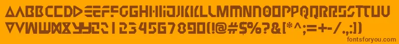 Saiba mais sobre a fonte JudgeHard Fonte JudgeHard – fontes marrons em um fundo laranja
