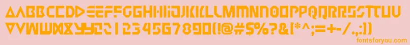 JudgeHard Font – Orange Fonts on Pink Background