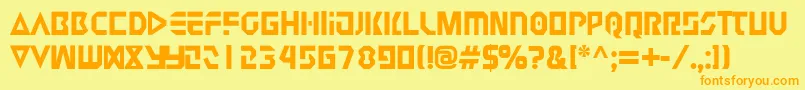 JudgeHard Font – Orange Fonts on Yellow Background