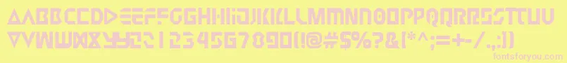 JudgeHard Font – Pink Fonts on Yellow Background