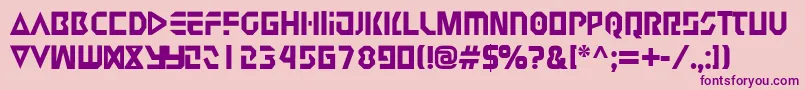 JudgeHard Font – Purple Fonts on Pink Background