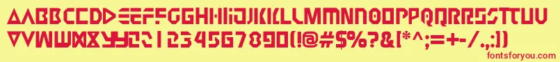 JudgeHard Font – Red Fonts on Yellow Background