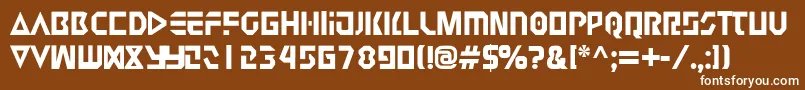 フォントJudgeHard – 茶色の背景に白い文字