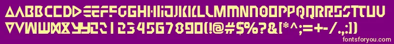 JudgeHard Font – Yellow Fonts on Purple Background