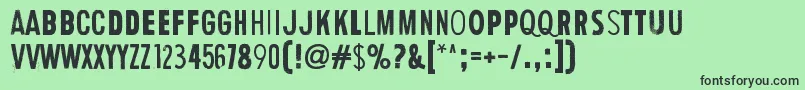 HumanError Font – Black Fonts on Green Background