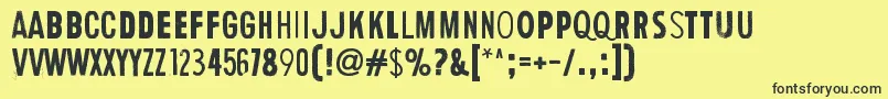 HumanError Font – Black Fonts on Yellow Background