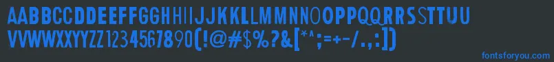 HumanError Font – Blue Fonts on Black Background