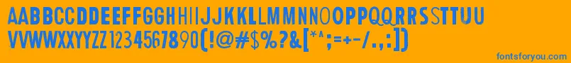 HumanError Font – Blue Fonts on Orange Background