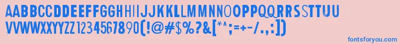 HumanError Font – Blue Fonts on Pink Background