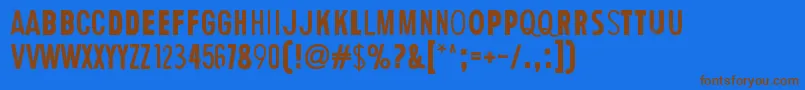 HumanError Font – Brown Fonts on Blue Background