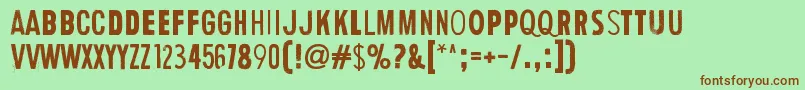 HumanError Font – Brown Fonts on Green Background