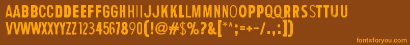 HumanError Font – Orange Fonts on Brown Background