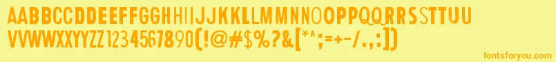 HumanError Font – Orange Fonts on Yellow Background