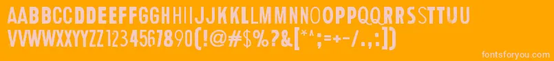 HumanError-Schriftart – Rosa Schriften auf orangefarbenem Hintergrund